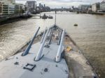 Gun Turret On Hms Belfast Stock Photo