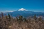 Mt. Fuji In Autumn At Kawaguchiko Lake Snow Landscape,mt. Fuji Is Famous Japan Mountain,tourist People Call Mt. Fuji As Fuji, Fujisan, Fujiyama, Fuji-san,japan Stock Photo