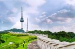 Seoul Tower,namsan Tower In Korea Stock Photo