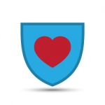  Love Heart Shield Illustration Stock Photo