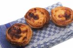 Famous Portuguese Egg Pastry Tart Stock Photo