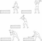 Fitness Athlete Hammer Workout Collection Set Stock Photo