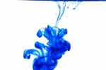 Blue Ink Drop Stock Photo