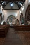 Interior View Of St Peter Ad Vincula Church In Wisborough Green Stock Photo