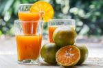 Glass Of Fresh Orange Juice Stock Photo