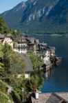 View Of Hallstatt From The Maria Hilf Pilgrimage Church Stock Photo