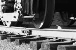 Beautiful Photo Of The Train Wheels Stock Photo