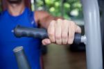 Man In A Gym Stock Photo