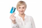 Shop Ease With Credit Card Stock Photo