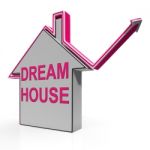 Dream House Home Means Finding Or Building Ideal Property Stock Photo