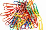 Colorful Paper Clips Stock Photo