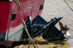 Bude, Cornwall/uk - August 12 : Close-up Of Part Of A Boat At Bu Stock Photo