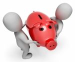 Money Save Indicates Piggy Bank And Finances 3d Rendering Stock Photo