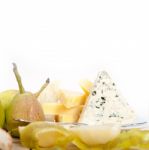 Fresh Pears And Cheese Stock Photo