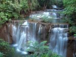 Huay Mae Kamin Waterfall Stock Photo