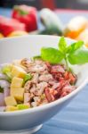 Fresh Caesar Salad Stock Photo