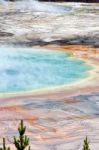 Grand Prismatic Spring Stock Photo