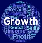 Growth Words Shows Develop Expansion And Development Stock Photo