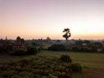 Sunrise Over Religious Temples Stock Photo