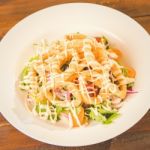 Deep Fried Calamari Rings And Salad Stock Photo