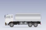 Side View Of Big Oil Tanker Truck  Stock Photo