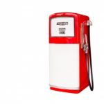 Retro Fuel Dispenser Isolated On White Stock Photo