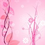 Pink Floral Indicates Bloom Backgrounds And Flower Stock Photo