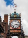 Victorian City Clock In Chester Stock Photo