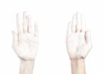 Woman Washes Her Hands. Pictured Female Hands In Soapsuds. Isola Stock Photo