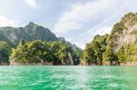 Beautiful Island And Green Lake ( Guilin Of Thailand ) Stock Photo