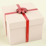 Pink Gift Box With Ribbon Stock Photo