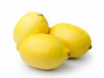 Lemon On White Background Stock Photo