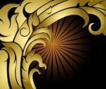 Shape Art Style Golden Stock Photo