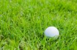 Golf Ball In The Rough Stock Photo