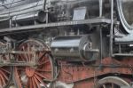 Wheels Of Steam Locomotive Stock Photo