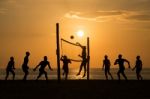 Beach Volleyball Stock Photo