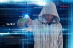 Computer Hacker Or Cyber Attack Concept Background Stock Photo