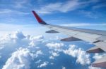 Aircraft Wing Stock Photo