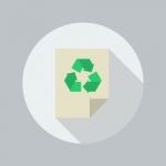 Eco Flat Icon. Recycle Document Stock Photo