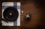 Quail Eggs Flat Lay Still Life Rustic With Food Stylish Stock Photo