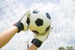 Goalkeeper Save Goal Stock Photo