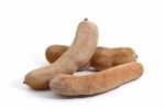 Tamarind On White Stock Photo