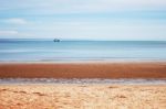 Golden Sand With Sky Stock Photo