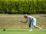 Isle Of Thorns, Sussex/uk - September 11 : Lawn Bowls Match At I Stock Photo