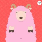 Cute Big Fat Aries Zodiac Cartoon Stock Photo