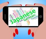 Japanese Language Means Words Foreign And Translator Stock Photo