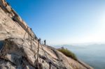 Seoul, South Korea - Sep 27: Climbers And Tourists On Bukhansan Mountain. Photo Taken On Sep 27, 2015 In Seoul, South Korea Stock Photo