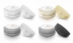 Classic Color Triangle Cosmetic Jar Open Cap Stock Photo