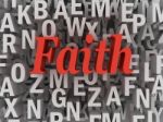 3d Imagen Faith Word Cloud Concept Stock Photo