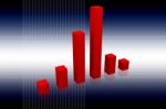 Decreasing Bar Chart Stock Photo